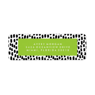 Bold Grad Lime Green Graduation Address Labels