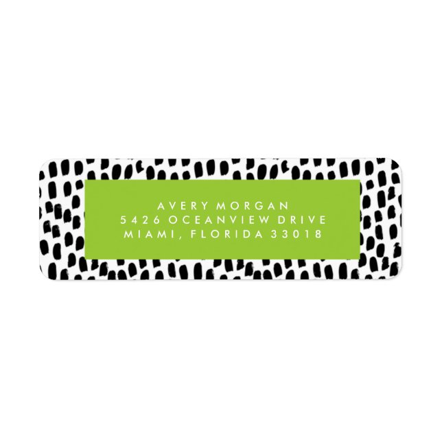 Bold Grad Lime Green Graduation Address Labels (Front)