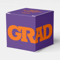 Bold GRAD Orange and Purple Graduation Party