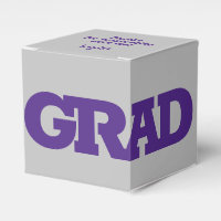 Bold GRAD Purple and Grey Graduation Party