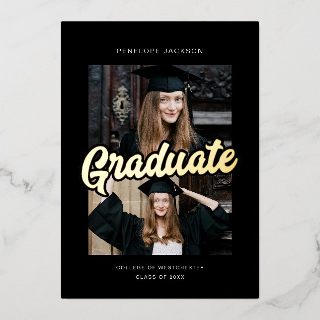 Bold graduate multi photo playful fun (Front)