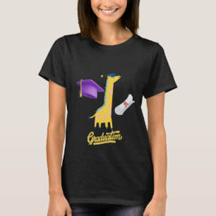 Bold Graduation Silhouette with Flying Cap Joy T-Shirt