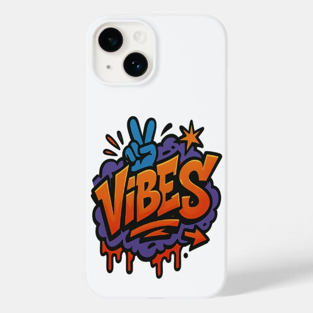Bold Graffiti "Vibes" Street Art  Case-Mate iPhone Case (Back)