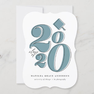 Bold graphic class of 2020 graduation announcement