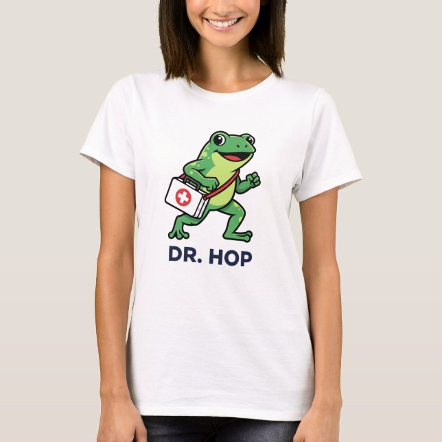 Bold Graphic Frog First Aid Kit Healthcare Vector T-Shirt (Front)
