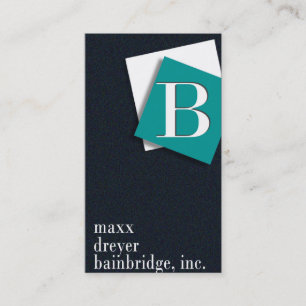 Bold Graphic Monogram - Artist, Art Director Business Card