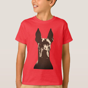 Bold Great Dane Dog Black and Orange Dog T-Shirt