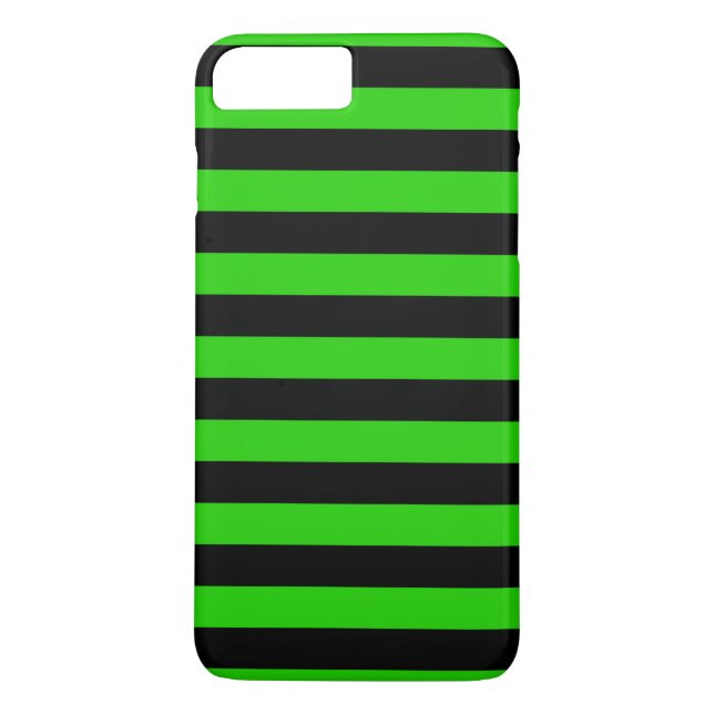 Bold Green and Black Stripes Pattern Case-Mate iPhone Case (Back)