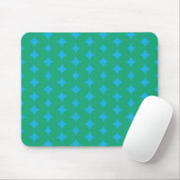 Bold Green and Blue Retro Star Pattern Vibrant