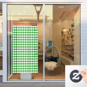 Bold Green and White Chevron Pattern