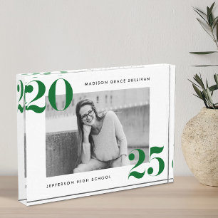 Bold Green Class of 2024 Graduation Photo Block