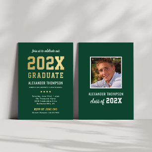 Bold Green Gold 2026 Graduate Graduation Party