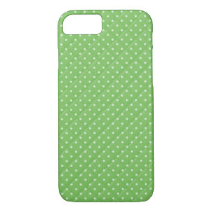 bold green with white polka dot quilt design Case-Mate iPhone case