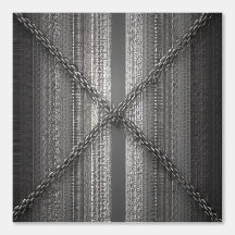 Bold Grey stripe with cross chains