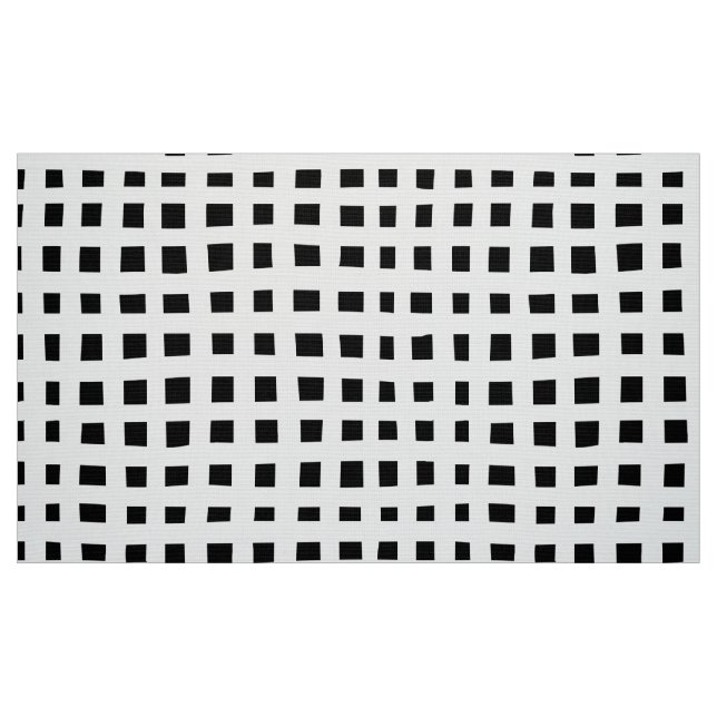 Bold Grid 091216 - White on Black Fabric (Fat Quarter)