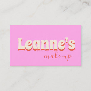 Bold Groovy Makeup Salon Nails Trendy Business Card