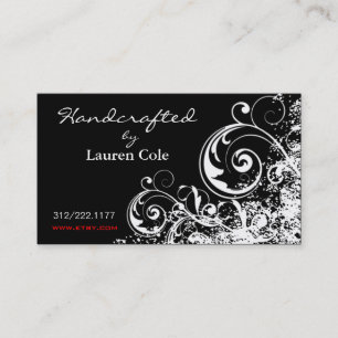 Bold Grunge Curls Handcrafted by custom crafts Business Card