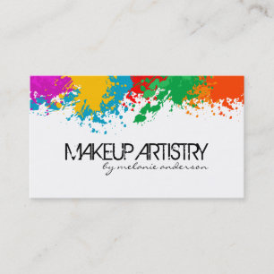 BOLD GRUNGE MAKEUP ARTIST BUSINESS CARD