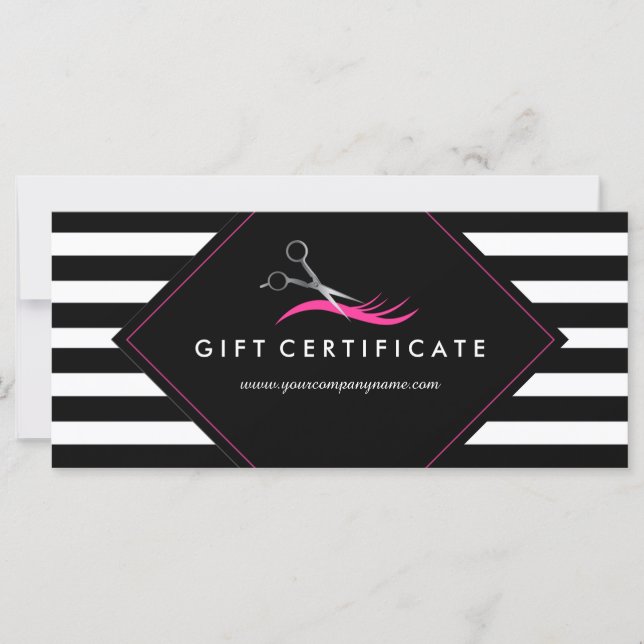Bold Hair Stylist Gift Certificate (Front)