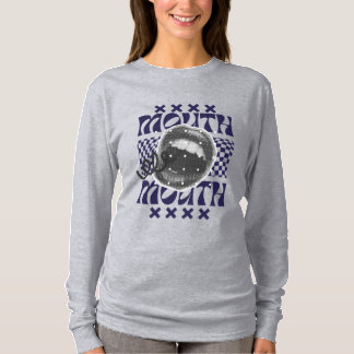 Bold Halftone Mouth Graphic Streetwear Design T-Shirt