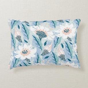 Bold Hand Painted Floral Vintage Decorative Cushion