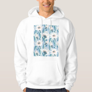 Bold Hand Painted Floral Vintage Hoodie
