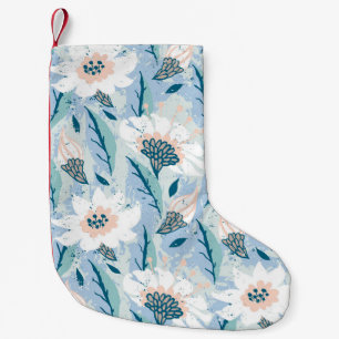 Bold Hand Painted Floral Vintage Small Christmas Stocking