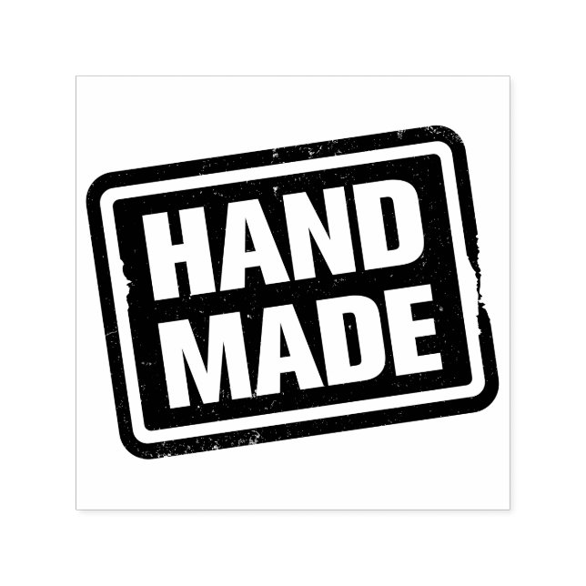 Bold Handmade Rectangle Sign Self-inking Stamp (Design)