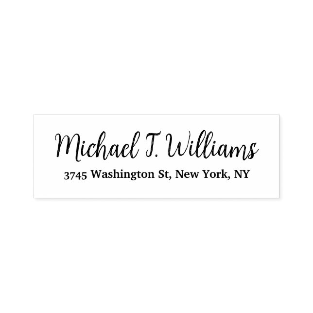 Bold Handwriting Classical Elegant Minimalist Self-inking Stamp (Design)