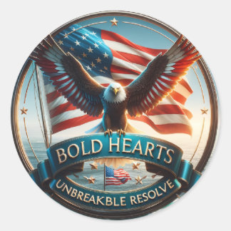 Bold Hearts Patriotic Stickers – USA Strong Spirit