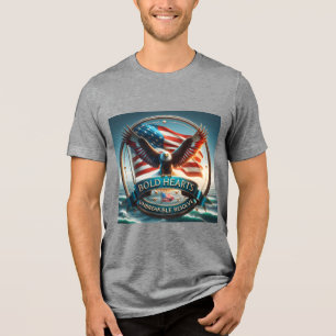 Bold Hearts, Unbreakable Resolve Patriotic Eagle Tri-Blend Shirt