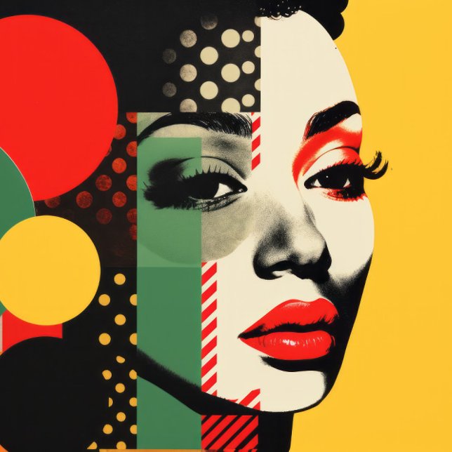 Bold Heritage Geometric Portrait  (Celebrate culture, creativity, and identity with this bold Black History Month Design!)