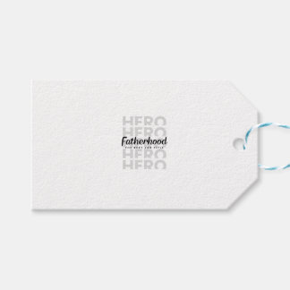 Bold Hero Typography Father’s Day Shirt Gift Tags