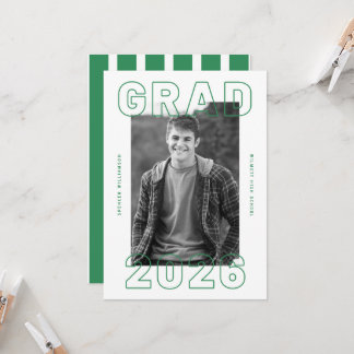 Bold High School Graduation Photo Announcement