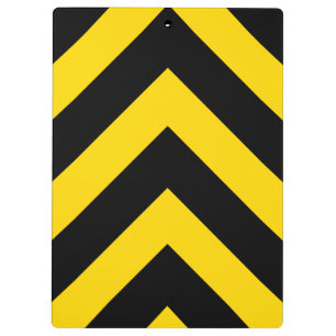 Bold Highway Traffic Bumble Bee Chevrons Clipboard