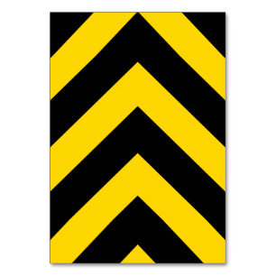 Bold Highway Traffic Bumble Bee Chevrons Table Number