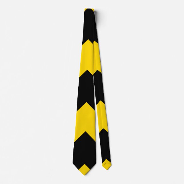Bold Highway Traffic Bumble Bee Chevrons Tie (Front)