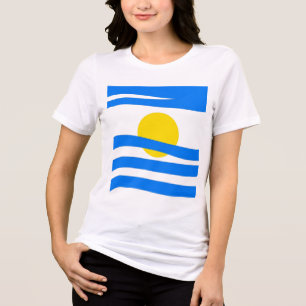 Bold Horizons: The Abstract Flag T-Shirt Tri-Blend Shirt