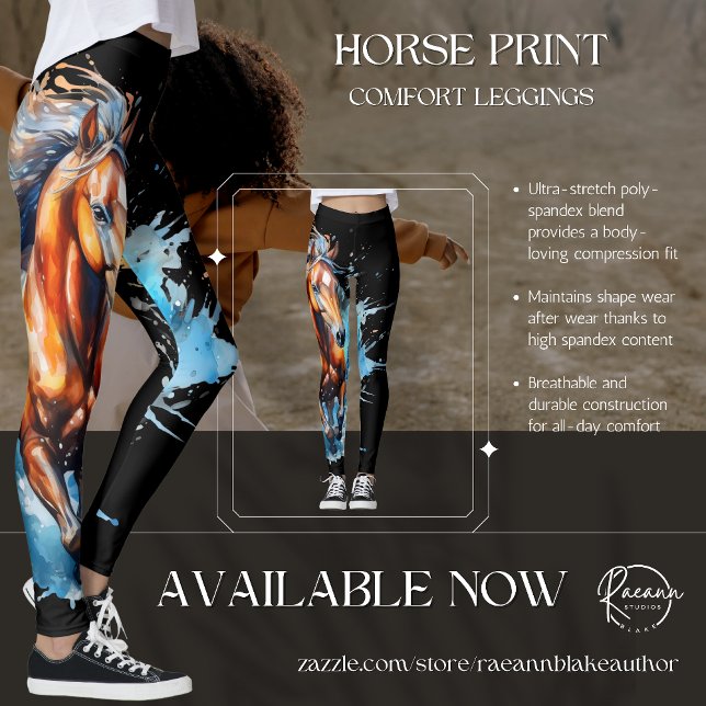 Bold Horse Print Leggings (Creator Uploaded)