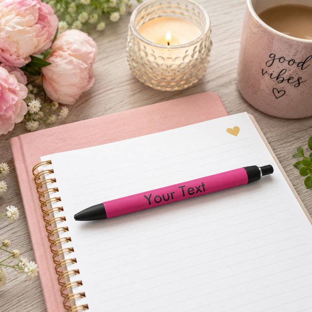 Bold Hot Pink  Black Ink Pen (Creator Uploaded)