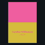 Bold Hot Pink Chartreuse Yellow Custom Place Card<br><div class="desc">Bold Hot Pink and Chartreuse Yellow Typography Custom Table Place Card</div>
