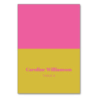 Bold Hot Pink Chartreuse Yellow Custom Place Card