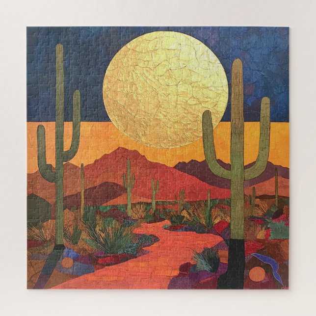Bold House Decor Sunset Landscape Jigsaw Puzzle (Vertical)