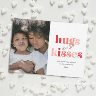Bold Hugs and Kisses Photo Valentine's Day Card