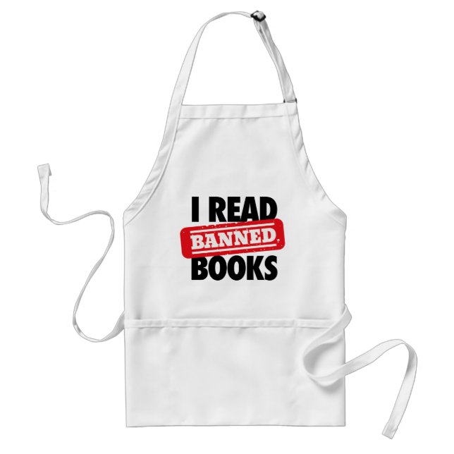 Bold “I Read Banned Books” Bookish  Standard Apron (Front)