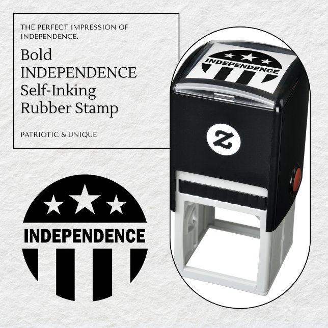 Bold INDEPENDENCE Self-Inking Rubber Stamp (Bold INDEPENDENCE Self-Inking Rubber Stamp - Patriotic & Unique)