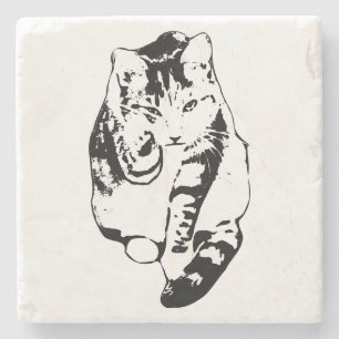 Bold Ink Cat Coaster Set