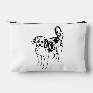 Bold Ink Dog Energizes Cheerful Holiday Outings Accessory Pouch