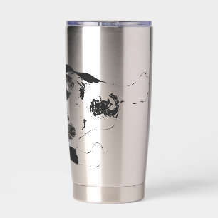 Bold Ink Dog Steps Into Morning Inspiration Insulated Tumbler