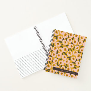 Bold Inky Floral Pattern   Hand-Drawn Botanical Notebook